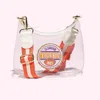 Stoney Clover Lane Clemson University Clear Curved Crossbody Bag