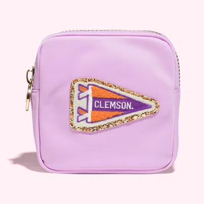 Stoney Clover Lane Clemson University Mini Pouch In Pink