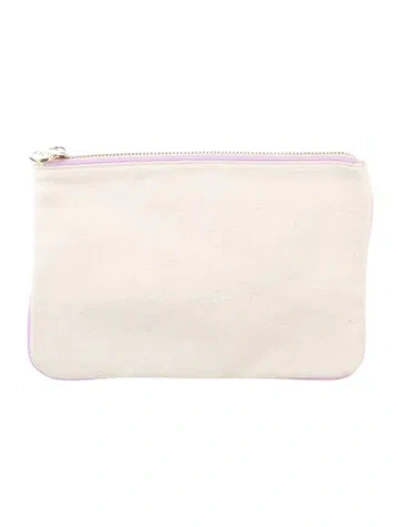 Pre-owned Stoney Clover Lane Clover Lane Beige Cosmetic Bag In Neutral