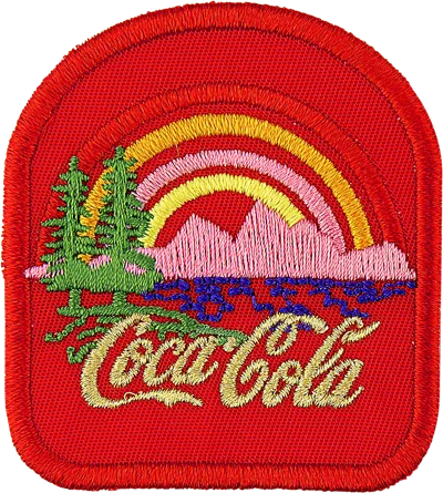 Stoney Clover Lane Coca-cola Patch In Burgundy