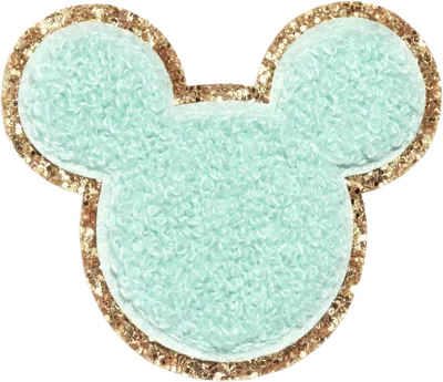 Stoney Clover Lane Cotton Candy Disney Mickey Mouse Glitter Patch In Green