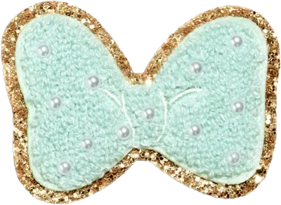 Stoney Clover Lane Cotton Candy Disney Minnie Mouse Pearl Bow Patch In Green