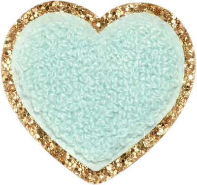 Stoney Clover Lane Cotton Candy Glitter Varsity Heart Patch In Green