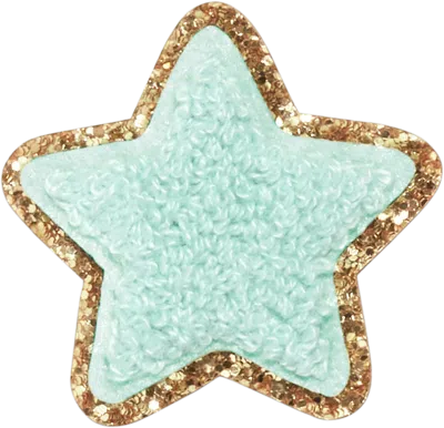 Stoney Clover Lane Cotton Candy Glitter Varsity Star Patch In Green