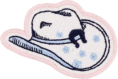 Stoney Clover Lane Cowgirl Hat Patch In White