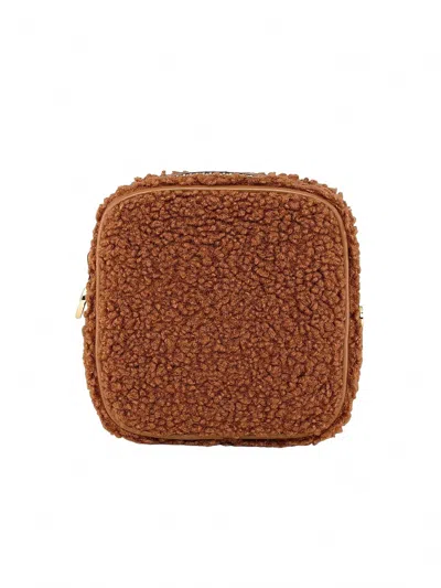 Stoney Clover Lane Cozy Sherpa Pouch In Brown