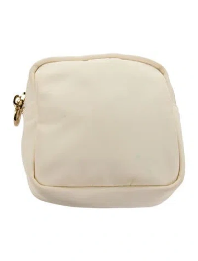 Pre-owned Stoney Clover Lane Cream Nylon Cosmetic Bag In Neutral