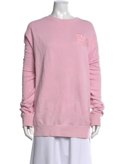 Pre-owned Stoney Clover Lane Crew Neck Long Sleeve Sweatshirt In Pink