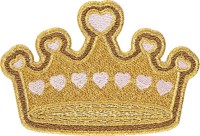 Stoney Clover Lane Crown With Hearts Patch In Gold