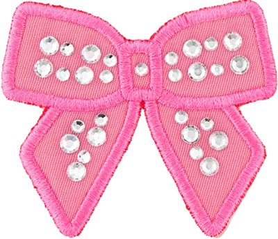 Stoney Clover Lane Crystal Bow Patch In Pink