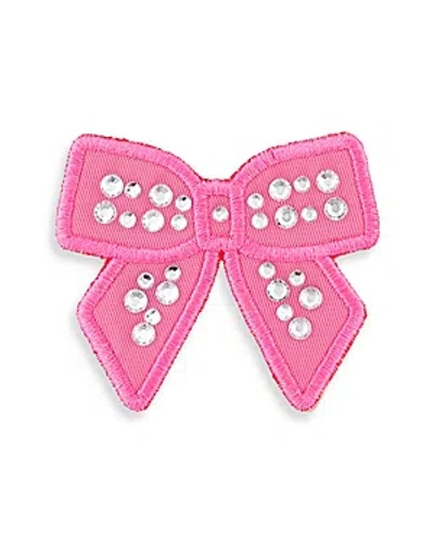 Stoney Clover Lane Crystal Bow Patch In Pink