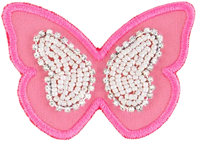 Stoney Clover Lane Crystal Butterfly Patch In Pink