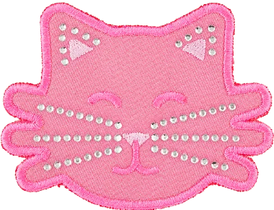 Stoney Clover Lane Crystal Cat Patch In Pink