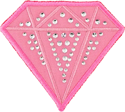 Stoney Clover Lane Crystal Diamond Patch In Pink
