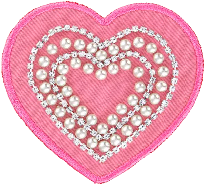 Stoney Clover Lane Crystal Heart Patch In Pink