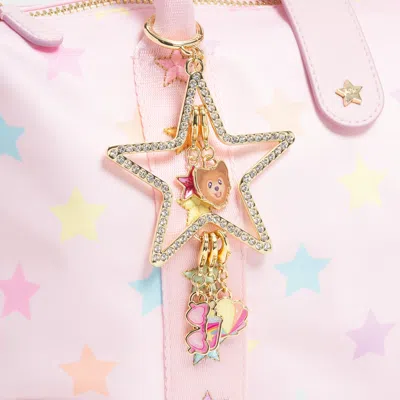 Stoney Clover Lane Crystal Star Bag Charm In Gold