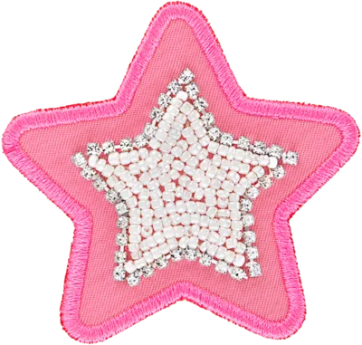 Stoney Clover Lane Crystal Star Patch In Pink