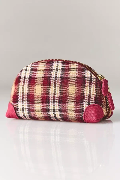 Stoney Clover Lane Curved Plaid Mini Pouch In Multi