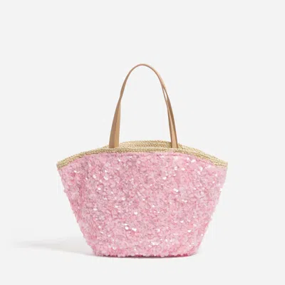 Stoney Clover Lane Curved Tote In Pink