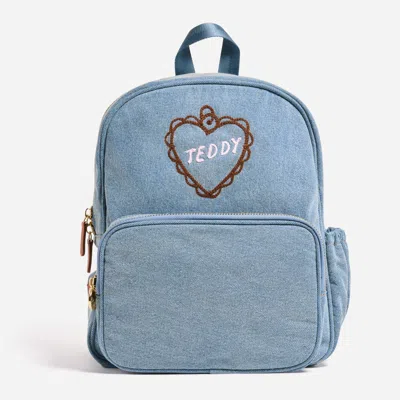 Stoney Clover Lane Custom Hand Embroidered Name Denim Adult Mini Backpack