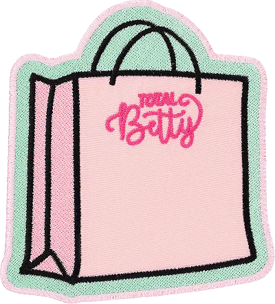 Stoney Clover Lane Customizable Clueless Shopping Bags Patch In Pink