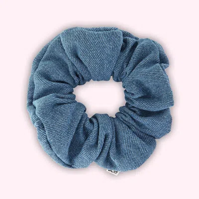 Stoney Clover Lane Denim Jumbo Scrunchie In Blue