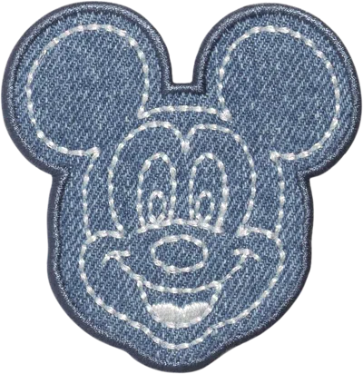 Stoney Clover Lane Denim Mickey Mouse Face Patch In Blue