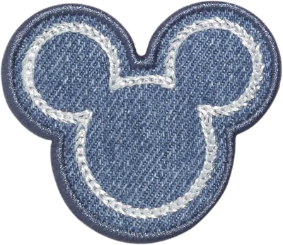 Stoney Clover Lane Denim Mickey Mouse Silhouette Patch In Blue