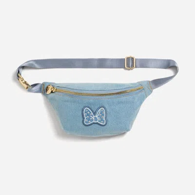 Stoney Clover Lane Denim Minnie Mouse Bow With Crystals Fanny Pack
