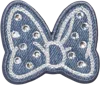 Stoney Clover Lane Denim Minnie Mouse Bow With Crystals Patch