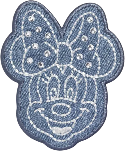 Stoney Clover Lane Denim Minnie Mouse Face Patch In Blue