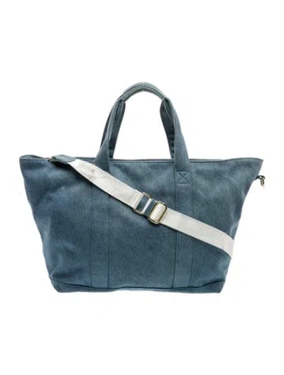 Pre-owned Stoney Clover Lane Denim Top Handle Bag In Blue