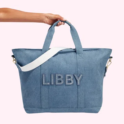 Stoney Clover Lane Denim Tote In Blue