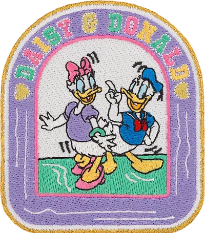 Stoney Clover Lane Disney Daisy & Donald Patch In Multi