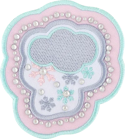 Stoney Clover Lane Disney Frozen Snow Cloud Patch In Pink