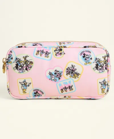 Stoney Clover Lane Disney | Macy's Mickey Mouse & Friends Small Zippered Pouch, Macy's Exclusive In Pink