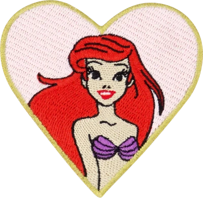 Stoney Clover Lane Disney Princess Ariel Heart Patch In Pink