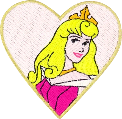 Stoney Clover Lane Disney Princess Aurora Heart Patch In Multi