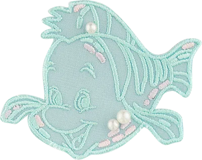 Stoney Clover Lane Disney Princess Little Mermaid Embellished Flounder Patch In Blue