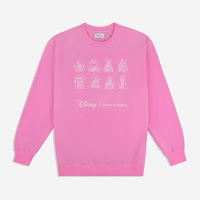 Stoney Clover Lane Disney Princess Pink Castles Sweatshirt
