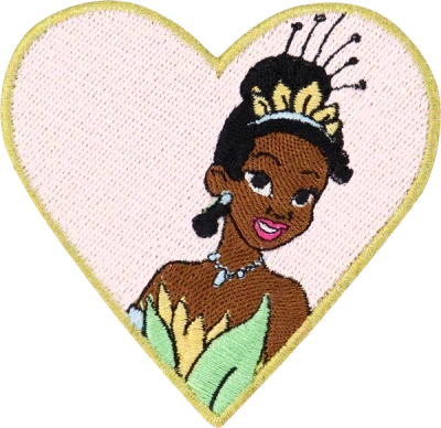 Stoney Clover Lane Disney Princess Tiana Heart Patch In Pink