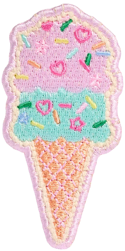 Stoney Clover Lane Double Scoop Ice Cream Cone Patch