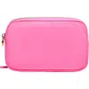 Stoney Clover Lane Double Zip Nylon Pouch In Bubblegum