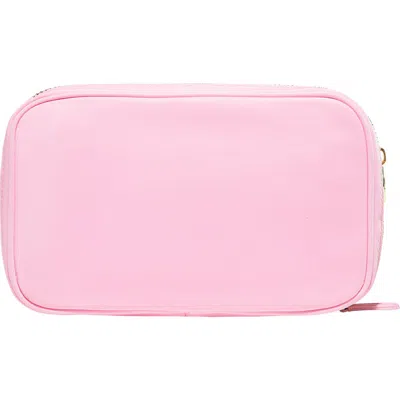 Stoney Clover Lane Double Zip Nylon Pouch In Pink