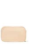 Stoney Clover Lane Double Zip Nylon Pouch In Neutral