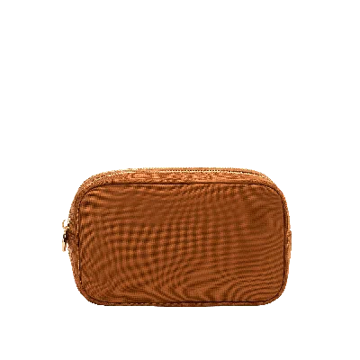 Stoney Clover Lane Double Zip Pouch In Brown
