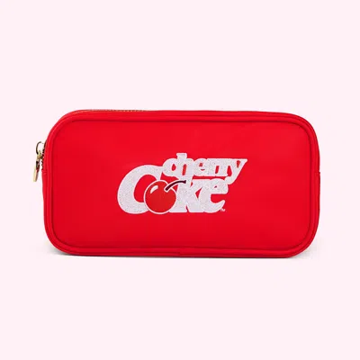 Stoney Clover Lane Embroidered Cherry Coke Small Pouch In Red