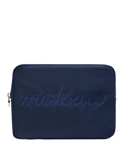 Stoney Clover Lane Embroidered Large Pouch In Blue