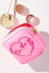 Stoney Clover Lane Embroidered Mini Pouch In Pink