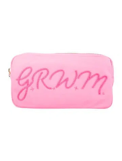 Pre-owned Stoney Clover Lane Embroidered Small Pouch W/tags In Pink